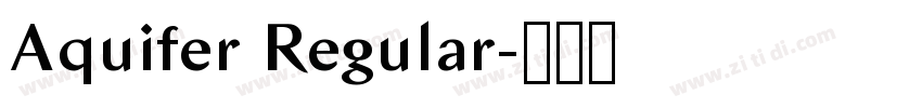 Aquifer Regular字体转换